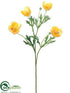 Silk Plants Direct Poppy Spray - Yellow - Pack of 36