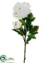 Silk Plants Direct Peony Spray - White Pink - Pack of 12