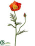 Silk Plants Direct Poppy Spray - Orange - Pack of 12