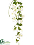 Silk Plants Direct Petunia Spray - White - Pack of 6