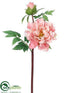 Silk Plants Direct Peony Spray - Pink Peach - Pack of 6