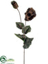 Silk Plants Direct Poppy Spray - Chocolate - Pack of 12