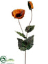 Silk Plants Direct Poppy Spray - Orange - Pack of 12