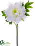 Silk Plants Direct Peony Spray - White - Pack of 12