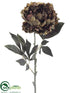 Silk Plants Direct Peony Spray - Olive Green Coffee - Pack of 12