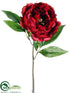 Silk Plants Direct Peony Bud Spray - Brick Red - Pack of 12