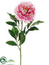 Silk Plants Direct Peony Spray - Pink - Pack of 12