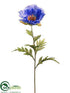 Silk Plants Direct Poppy Spray - Blue Two Tone - Pack of 12