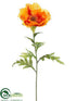 Silk Plants Direct Poppy Spray - Yellow Dark - Pack of 12