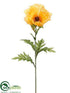 Silk Plants Direct Poppy Spray - Yellow - Pack of 12