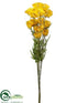 Silk Plants Direct Poppy Bundle - Yellow - Pack of 12
