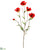 Poppy Spray - Red - Pack of 12