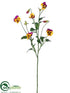 Silk Plants Direct Pansy Spray - Yellow Purple - Pack of 12