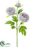 Silk Plants Direct Peony Spray - Gray - Pack of 12