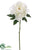 Silk Plants Direct Peony Spray - White - Pack of 12