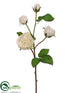 Silk Plants Direct Peony Rose Spray - White - Pack of 12