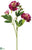 Forest Peony Spray - Purple Green - Pack of 12