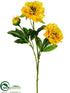 Silk Plants Direct Forest Peony Spray - Yellow Green - Pack of 12