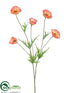 Silk Plants Direct Prairie Poppy Spray - Rose - Pack of 12