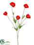 Silk Plants Direct Prairie Poppy Spray - Watermelon - Pack of 12