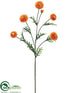 Silk Plants Direct Pom Pom Spray - Orange - Pack of 12