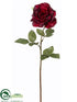 Silk Plants Direct Ranunculus Spray - Burgundy - Pack of 12