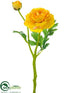 Silk Plants Direct Ranunculus Spray - Yellow Soft - Pack of 24