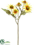 Silk Plants Direct Rudbeckia Spray - Yellow - Pack of 12