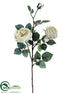 Silk Plants Direct Rose Spray - Cream - Pack of 12