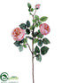 Silk Plants Direct Rose Spray - Pink Soft - Pack of 12