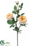 Silk Plants Direct Rose Spray - Yellow Apricot - Pack of 12