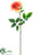 Silk Plants Direct Rose Spray - Coral - Pack of 12