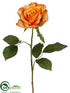 Silk Plants Direct Rose Spray - Orange - Pack of 12