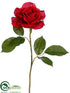 Silk Plants Direct Rose Spray - Red - Pack of 12