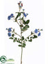 Silk Plants Direct Banksia Rose Spray - Blue - Pack of 12