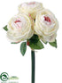 Silk Plants Direct Rose Bundle - Cream Pink - Pack of 12