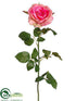 Silk Plants Direct Confetti Rose Spray - Pink Two Tone - Pack of 12