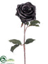 Silk Plants Direct Rose Spray - Black - Pack of 12