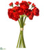 Silk Plants Direct Mini Ranunculus Bundle - Red - Pack of 12