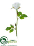 Silk Plants Direct Rose Spray - White - Pack of 16