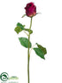 Silk Plants Direct Rose Bud Spray - Eggplant Two Tone - Pack of 12