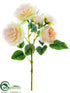 Silk Plants Direct Peony Rose Spray - Cream - Pack of 12