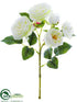 Silk Plants Direct Peony Rose Spray - White - Pack of 12