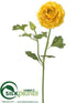 Silk Plants Direct Ranunculus Spray - Yellow - Pack of 12