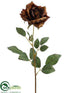 Silk Plants Direct Rose Spray - Coffee - Pack of 12