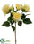 Rose Spray - Yellow - Pack of 12