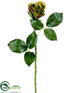 Silk Plants Direct Rose Bud Spray - Green - Pack of 12