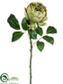 Silk Plants Direct Rose Spray - Green - Pack of 12