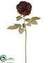 Silk Plants Direct English Rose Spray - Plum - Pack of 12