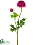 Silk Plants Direct Ranunculus Spray - Boysenberry - Pack of 12